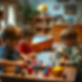 An engaging tabletop game session with children