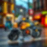 Lego City motorcycle set showcasing intricate design and creativity