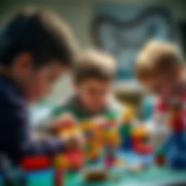 Children engaged in imaginative play with Lego