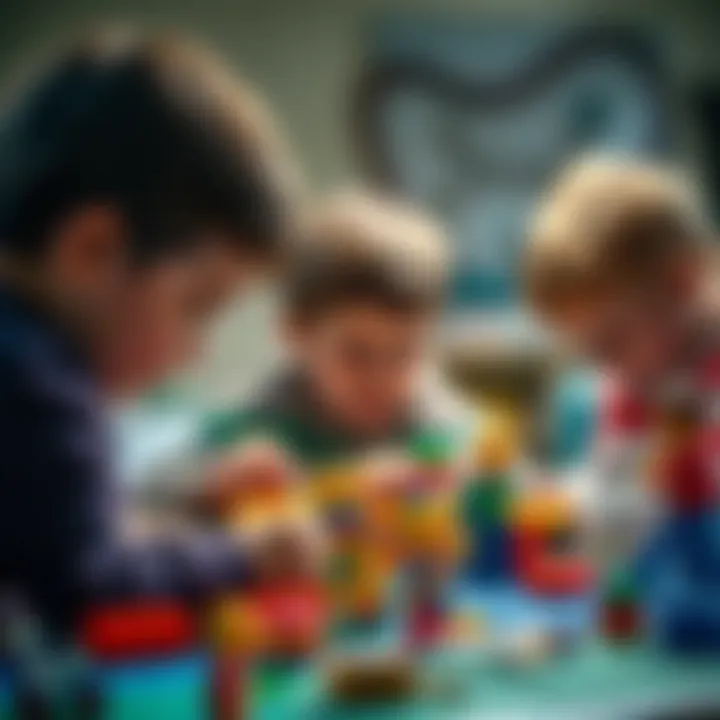 Children engaged in imaginative play with Lego