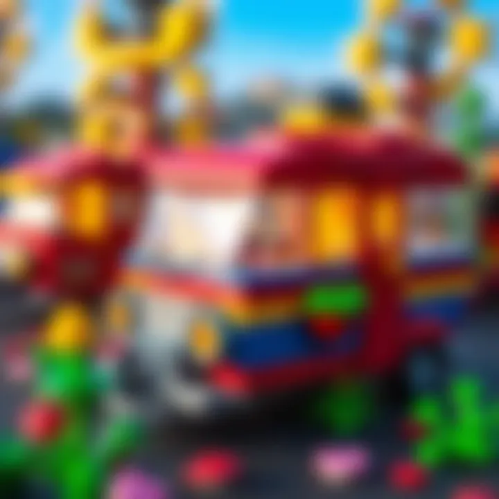 Colorful Lego caravan showcasing creativity and imagination