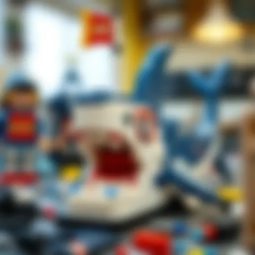 A stunning Lego Megalodon model showcasing creativity