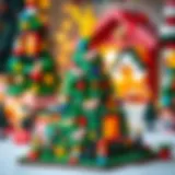 Colorful Lego Christmas tree with unique designs
