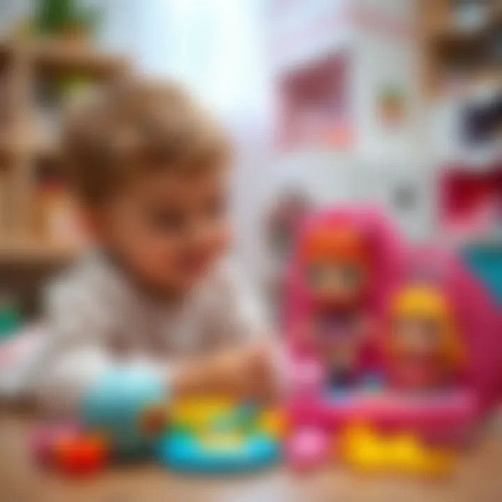 Child engaging with educational toys from the LOL baby bag