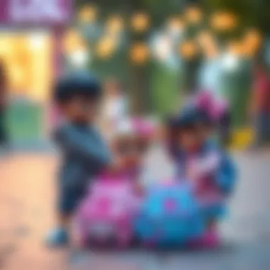 Social interaction among children using LOL baby bags