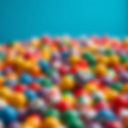 A colorful array of magnetic balls for educational play