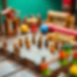 Traditional Mangala game setup on a wooden board