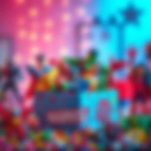 A Vibrant Marvel Gift Box Colorful Marvel themed gift box filled with toys