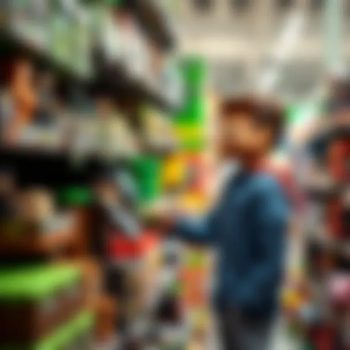 Choosing Minecraft Toys: A Parental Guide Parent selecting Minecraft toys in a store