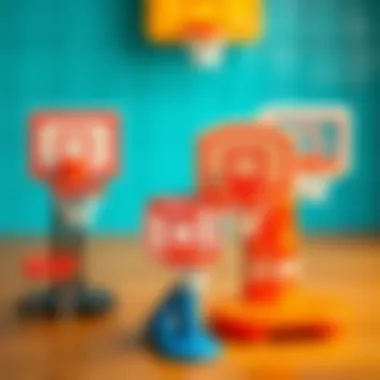 Diverse Mini Basketball Hoops Various types of mini basketball hoops for children