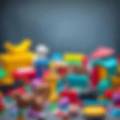 A vibrant collection of miniature accessories for children.