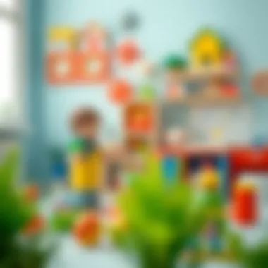 A safe play environment featuring educational accessories.