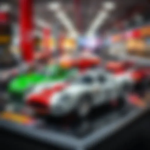 Racing model car on display