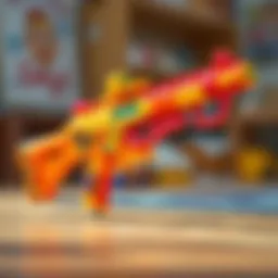 A colorful MP5 toy gun designed for children's play