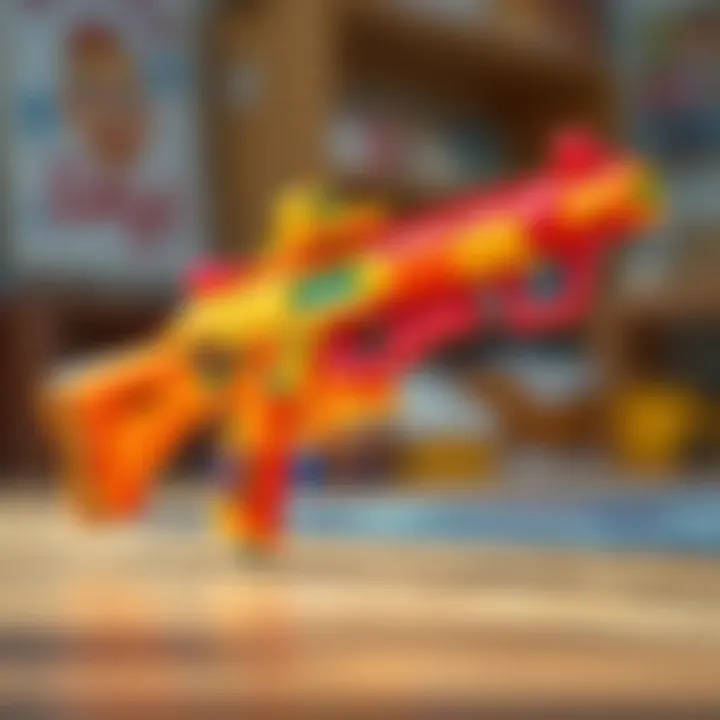 A colorful MP5 toy gun designed for children's play