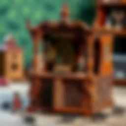 A vintage music box with intricate carvings