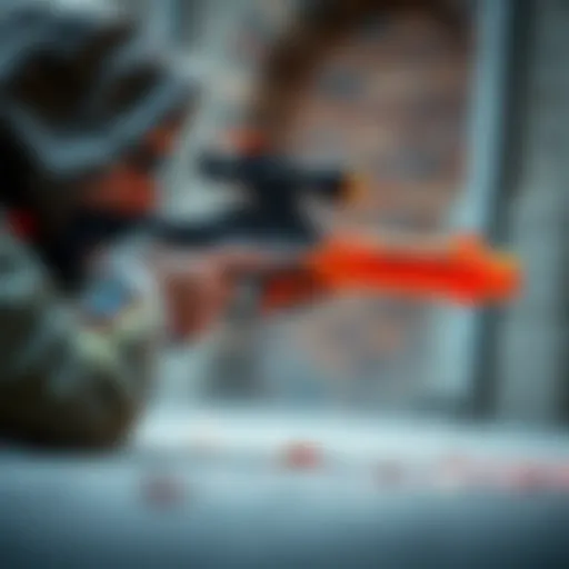 Dynamic Performance of Nerf Elite Sniper Nerf Elite Sniper in action showcasing its sleek design