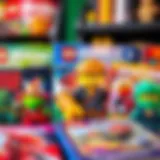 A collection of Ninjago books showcasing vibrant covers and characters