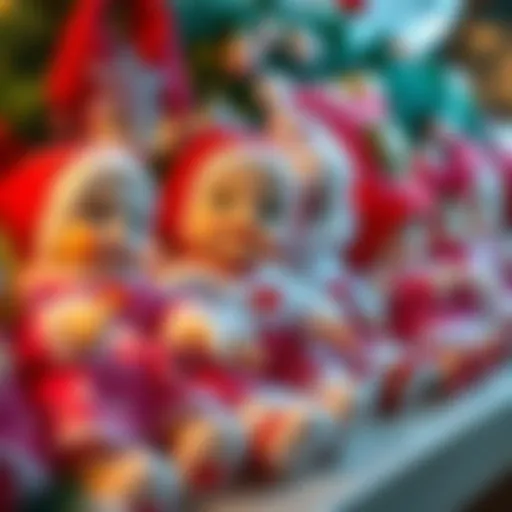 Charming display of festive baby dolls