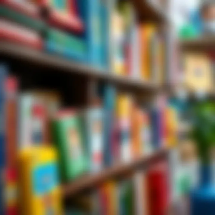 Diverse Books for Young Minds A colorful bookshelf filled with diverse children's literature.