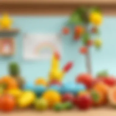 Interactive playtime with assorted toy fruits