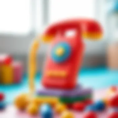 Vibrant Toy Phone Design Colorful toy phone for children