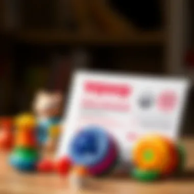 Yoyo toys displayed with safety standards information