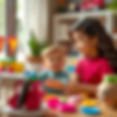 Parent and child discussing benefits of play