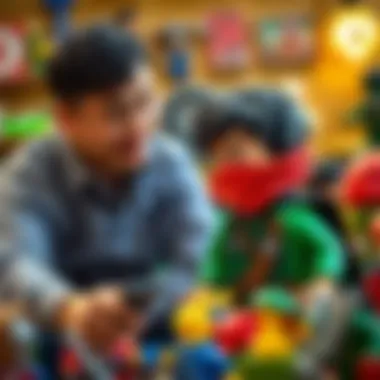 Parent and Child Discussing Ninjago A parent and child discussing themes from Ninjago stories