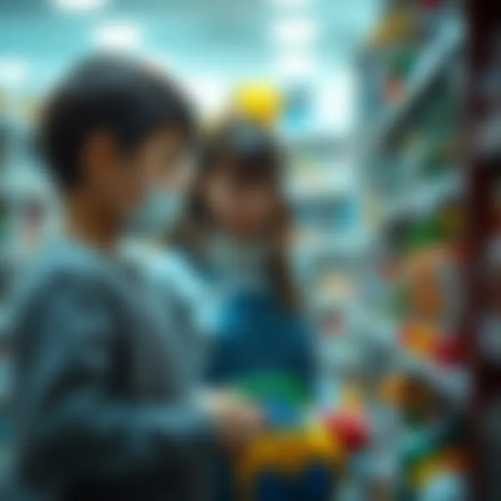 Choosing Safe Toys for Kids A parent selecting safe toys for their child