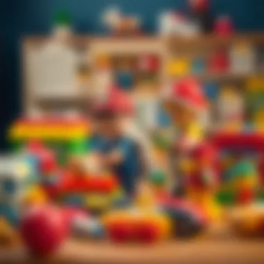 Parents selecting toys for children