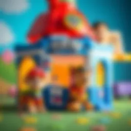 Vibrant Paw Patrol playhouse with characters