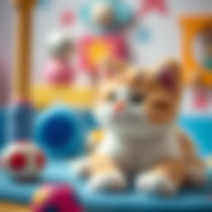 Safety Standards for Plush Cat Toys A plush cat toy in a safe play environment, emphasizing safety standards.