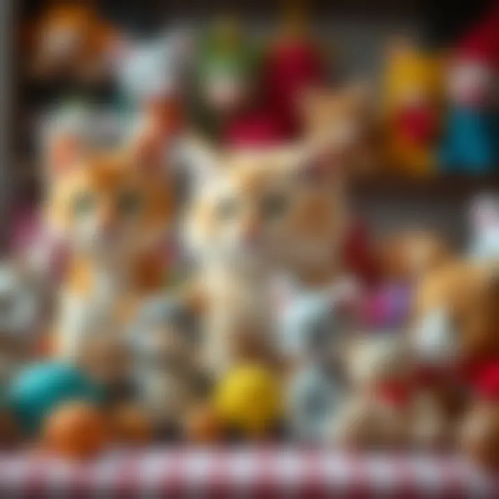 Selecting the Right Plush Cat Toy Various plush cat toys displayed, illustrating selection criteria.