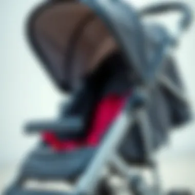 Close-up of a safe and high-quality stroller