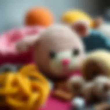 Safety First: Materials in Amigurumi Crafts Close-up of safe materials used in amigurumi