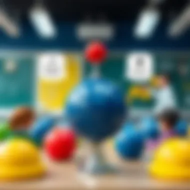 Safety features of magnetic balls demonstrated in a classroom