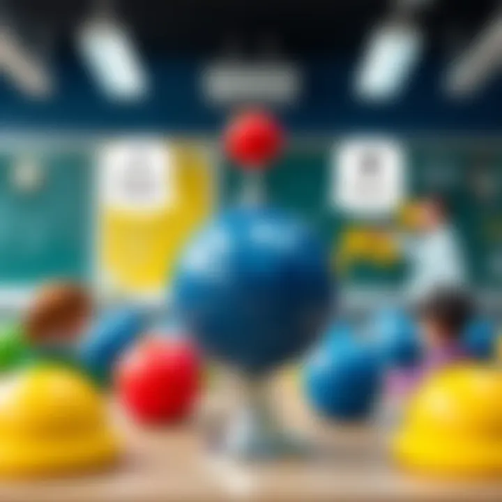 Safety features of magnetic balls demonstrated in a classroom