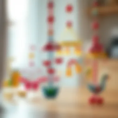 Diverse selection of musical mobiles for children
