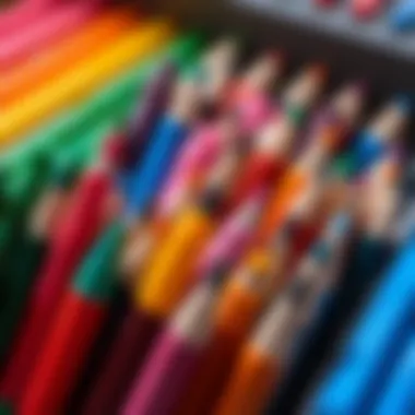 Set of felt-tip pens showcasing a variety of colors