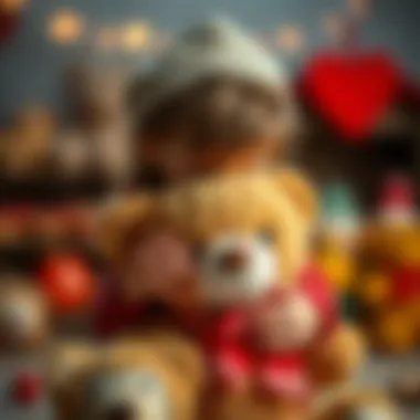 A child hugging a teddy bear, representing emotional bonds