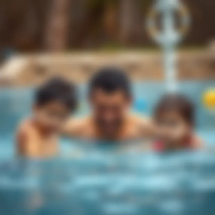Importance of Parental Supervision A parent supervising kids during a water game