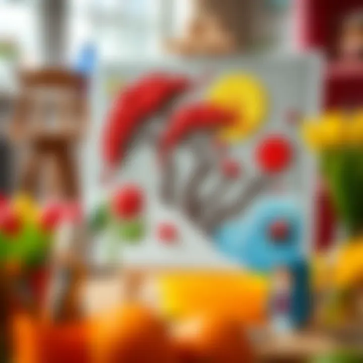 A beautifully completed artwork from a magic painting set, demonstrating the imaginative potential of young artists