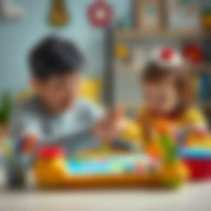 A parent and child exploring the features of a magic painting set together, fostering quality time and creativity