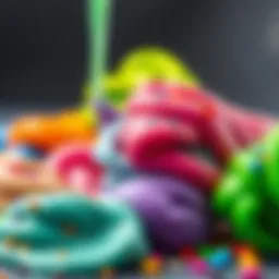 Colorful slime assortment showcasing various types.