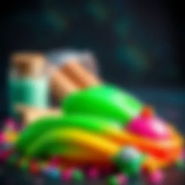 Ingredients for Colorful Slime Colorful slime ingredients