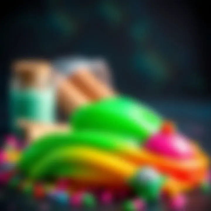 Ingredients for Colorful Slime Colorful slime ingredients