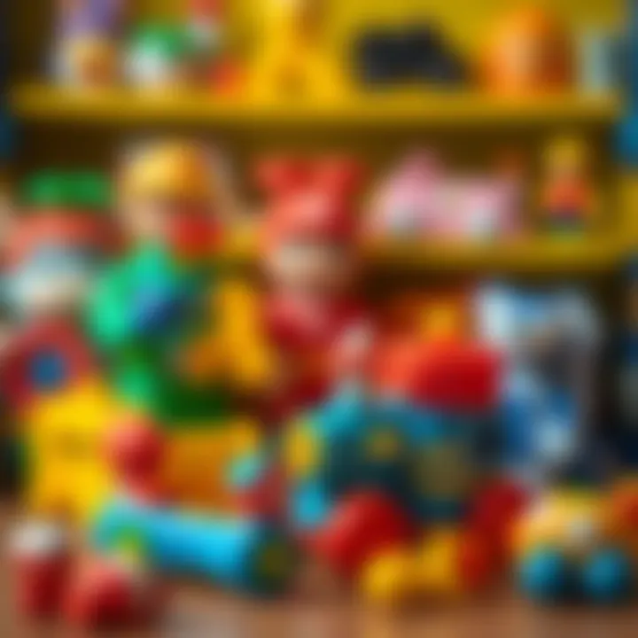 An array of safety-certified toys designed for various age groups