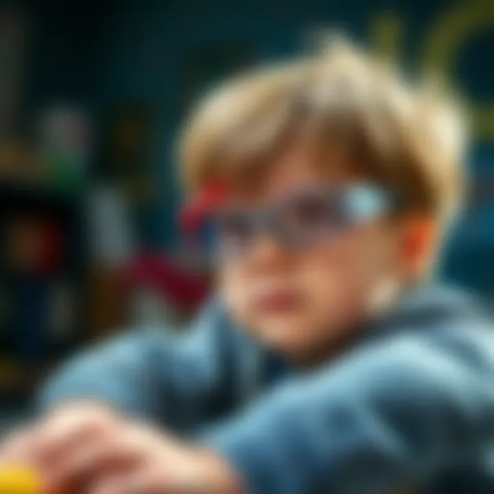 Imagination Unleashed: The Power of Play Child wearing Spider-Man glasses while playing