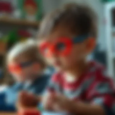 Enhancing Creativity: The Role of Play in Child Development Children engaging in creative play with Spider-Man glasses